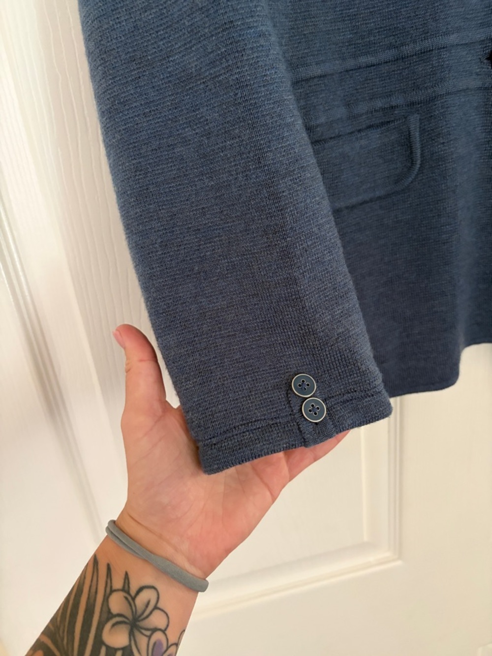 Talbots Blue Knit Blazer Jacket - Picture 4 of 9
